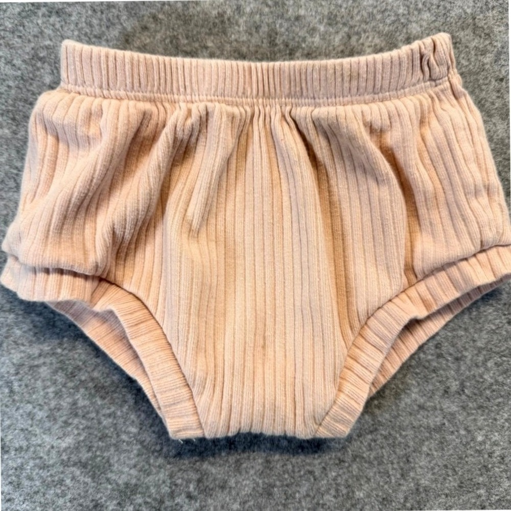 Cloud Island Baby Ribbed Knit Bloomers Peach Pink 100% Cotton 0-3M Diaper Cover